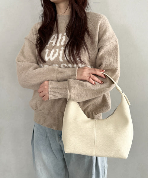 合成皮革 ワンハンドルバッグ | MD1231022 | アイボリー