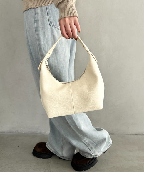 合成皮革 ワンハンドルバッグ | MD1231022 | アイボリー