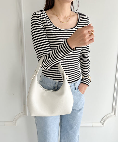 合成皮革 ワンハンドルバッグ | MD1231022 | ホワイト