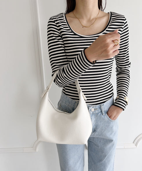 合成皮革 ワンハンドルバッグ | MD1231022 | ホワイト