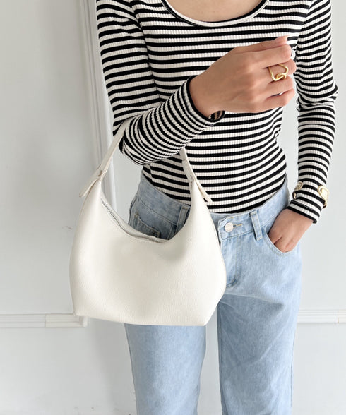 合成皮革 ワンハンドルバッグ | MD1231022 | ホワイト