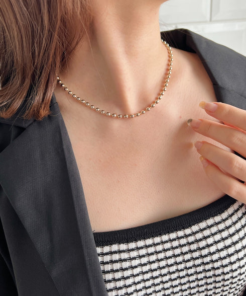 simple ball chain necklace/シンプル マンテルボールチェーンネックレス | CL4231777 | ゴールド