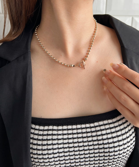 simple ball chain necklace/シンプル マンテルボールチェーンネックレス | CL4231777 | ゴールド