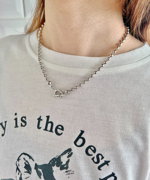 simple ball chain necklace/シンプル マンテルボールチェーンネックレス | CL4231777 | シルバー