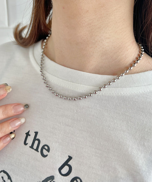simple ball chain necklace/シンプル マンテルボールチェーンネックレス | CL4231777 | シルバー