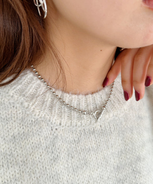 simple ball chain necklace/シンプル マンテルボールチェーンネックレス | CL4231777 | シルバー