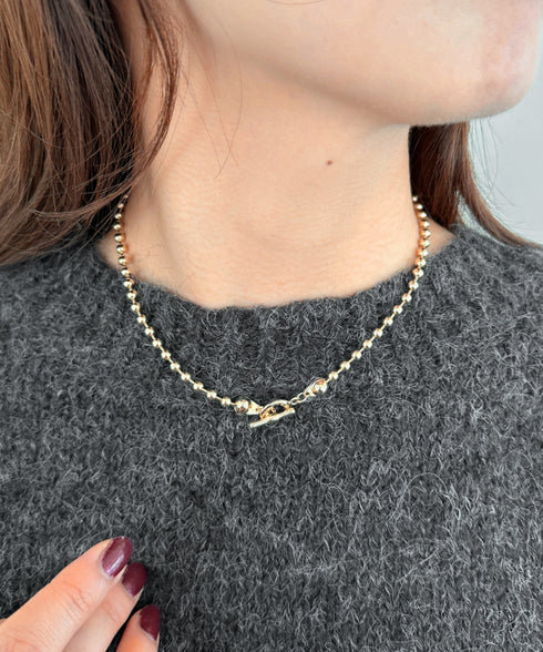 simple ball chain necklace/シンプル マンテルボールチェーンネックレス | CL4231777 | ゴールド