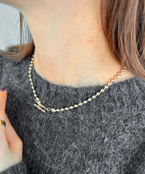 simple ball chain necklace/シンプル マンテルボールチェーンネックレス | CL4231777 | ゴールド