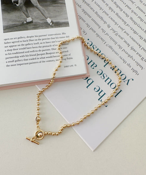 simple ball chain necklace/シンプル マンテルボールチェーンネックレス | CL4231777 | ゴールド