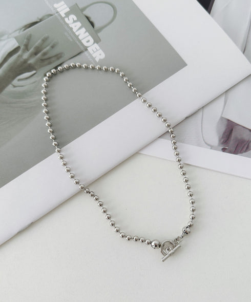 simple ball chain necklace/シンプル マンテルボールチェーンネックレス | CL4231777 | シルバー