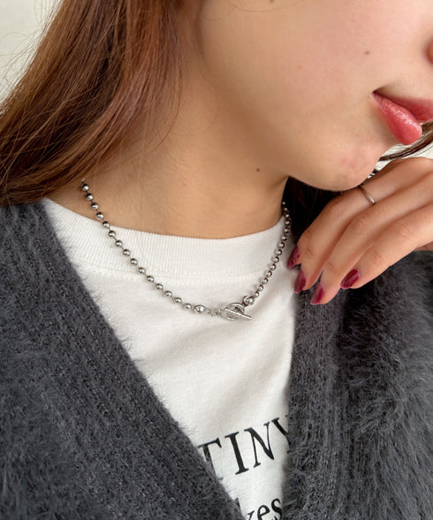 simple ball chain necklace/シンプル マンテルボールチェーンネックレス | CL4231777 | シルバー