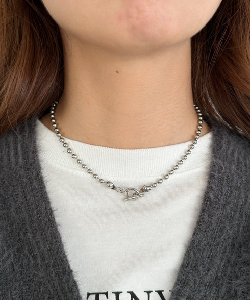 simple ball chain necklace/シンプル マンテルボールチェーンネックレス | CL4231777 | シルバー