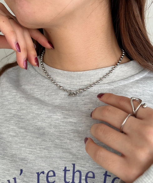 simple ball chain necklace/シンプル マンテルボールチェーンネックレス | CL4231777 | シルバー