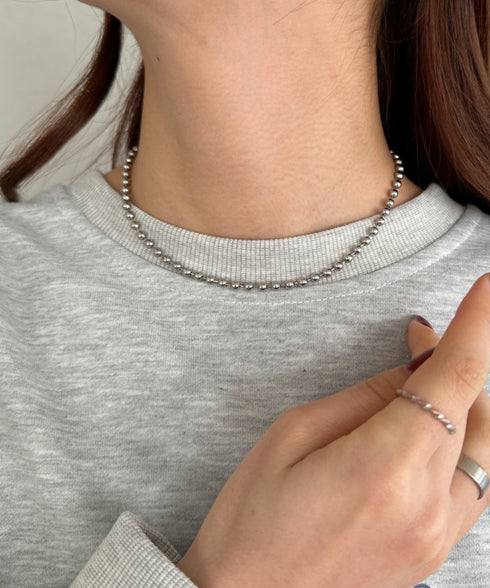 simple ball chain necklace/シンプル マンテルボールチェーンネックレス | CL4231777 | シルバー