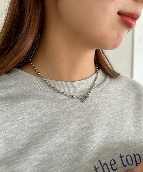 simple ball chain necklace/シンプル マンテルボールチェーンネックレス | CL4231777 | シルバー