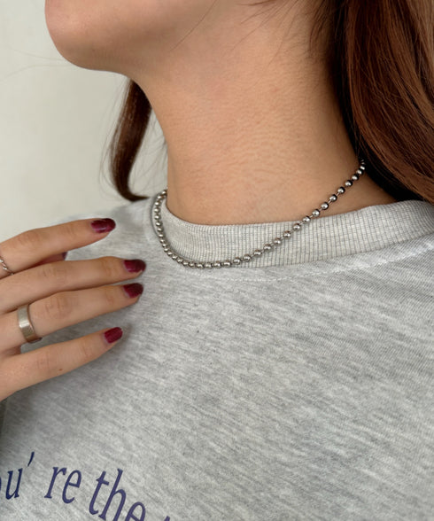 simple ball chain necklace/シンプル マンテルボールチェーンネックレス | CL4231777 | シルバー
