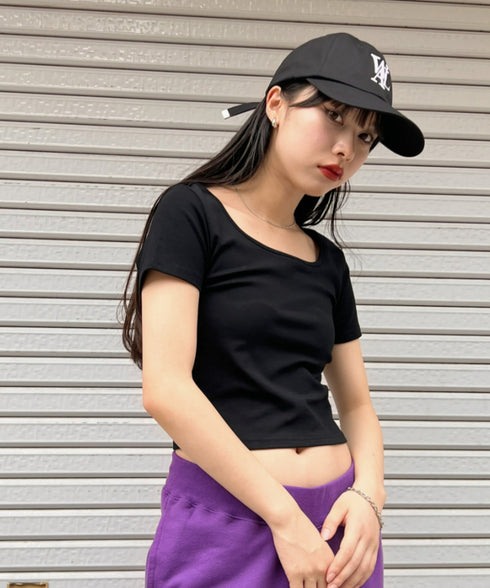 WOOALONG(ウアロン)/シグネチャー ロゴ ベースボール キャップ サイズ調整可能/Signature Logo ball cap | IL5231046 | ブラック