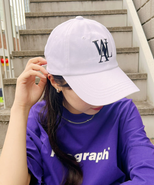 WOOALONG(ウアロン)/シグネチャー ロゴ ベースボール キャップ サイズ調整可能/Signature Logo ball cap | IL5231046 | ホワイト