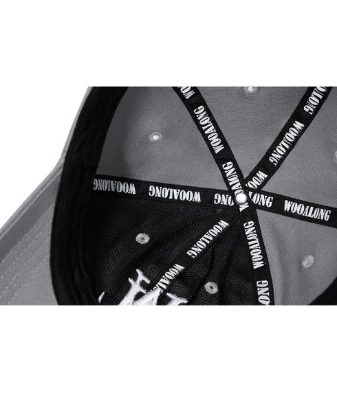 WOOALONG(ウアロン)/シグネチャー ロゴ ベースボール キャップ サイズ調整可能/Signature Logo ball cap | IL5231046 | グレー