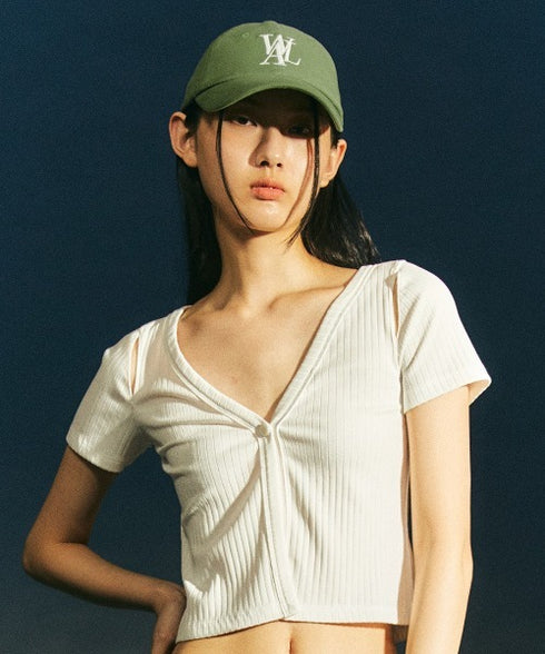 WOOALONG(ウアロン)/シグネチャー ロゴ ベースボール キャップ サイズ調整可能/Signature Logo ball cap | IL5231046 | ライトグリーン