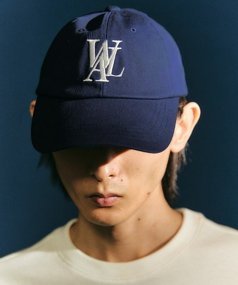 WOOALONG(ウアロン)/シグネチャー ロゴ ベースボール キャップ サイズ調整可能/Signature Logo ball cap | IL5231046 | ネイビー