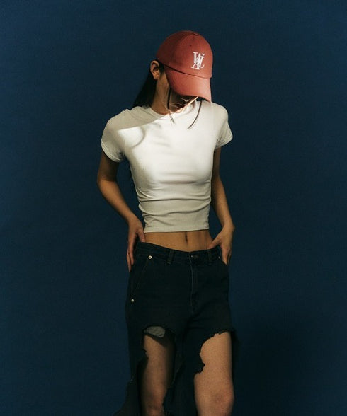 WOOALONG(ウアロン)/シグネチャー ロゴ ベースボール キャップ サイズ調整可能/Signature Logo ball cap | IL5231046 | レッド