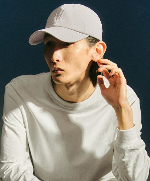WOOALONG(ウアロン)/シグネチャー ロゴ ベースボール キャップ サイズ調整可能/Signature Logo ball cap | IL5231046 | アイボリー