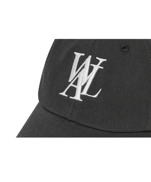WOOALONG(ウアロン)/シグネチャー ロゴ ベースボール キャップ サイズ調整可能/Signature Logo ball cap | IL5231046 | チャコールグレー