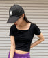 WOOALONG(ウアロン)/シグネチャー ロゴ ベースボール キャップ サイズ調整可能/Signature Logo ball cap | IL5231046 | ブラック