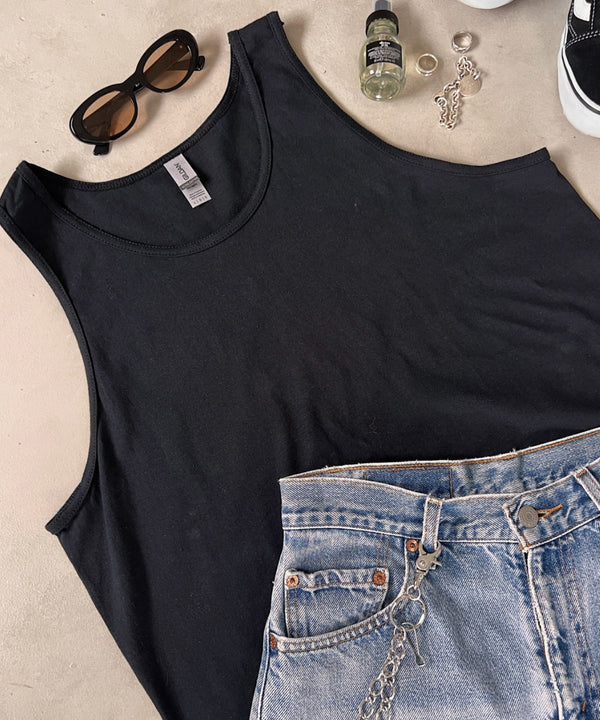 GILDAN(ギルダン)/ウルトラコットン100% オーバーサイズ タンクトップ 6Oz(オンス) | IM2232004 | ブラック