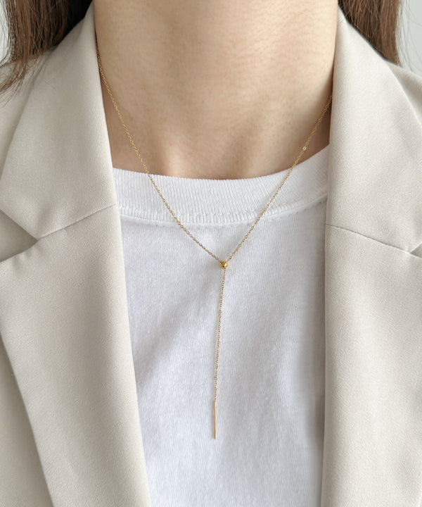【ステンレス】スライダースキニーチェーンネックレス | IS4231835 | ゴールド
