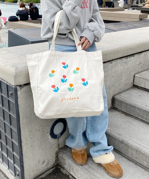 【A4収納可】フラワー刺繍トートバッグ | WOMEN | WR1231048 | アイボリー