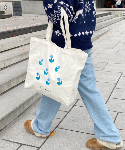 【A4収納可】フラワー刺繍トートバッグ | WOMEN | WR1231048 | ブルー
