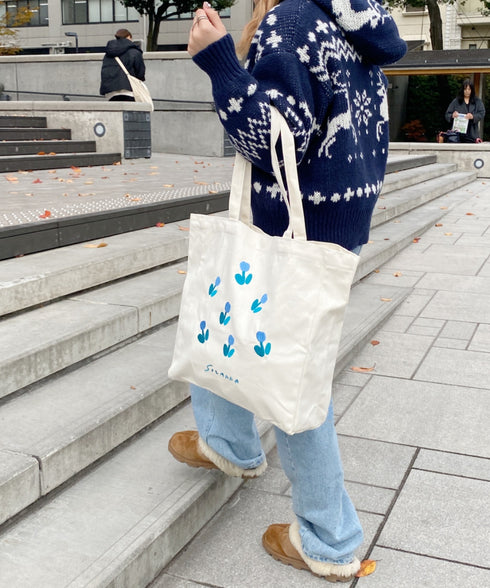 【A4収納可】フラワー刺繍トートバッグ | WOMEN | WR1231048 | ブルー