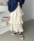 3段ティアードフリル カンカンロング丈スカート | CL2232304 | アイボリー