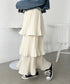 3段ティアードフリル カンカンロング丈スカート | CL2232304 | アイボリー