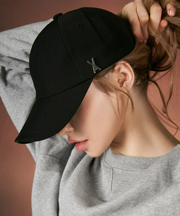 VARZAR(バザール)/Silver stud over fit ball cap/シルバー スタッズ オーバーフィット ベースボール キャップ | IL5232015 | ブラック