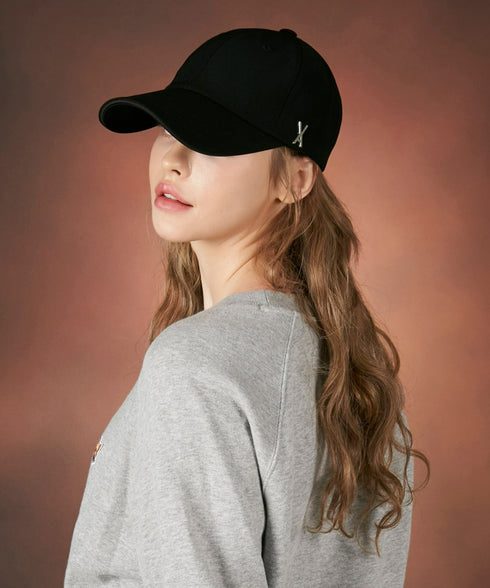 VARZAR(バザール)/Silver stud over fit ball cap/シルバー スタッズ オーバーフィット ベースボール キャップ | IL5232015 | ブラック