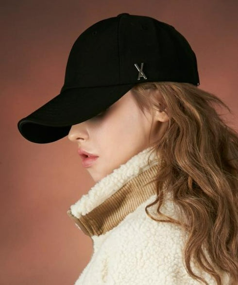 VARZAR(バザール)/Silver stud over fit ball cap/シルバー スタッズ オーバーフィット ベースボール キャップ | IL5232015 | ブラック