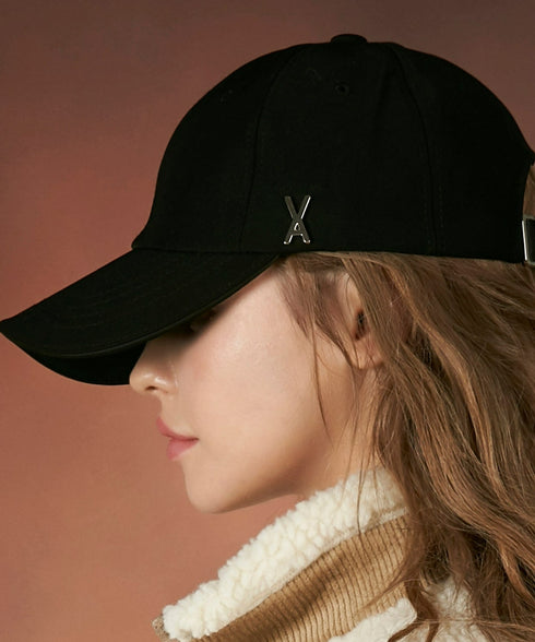 VARZAR(バザール)/Silver stud over fit ball cap/シルバー スタッズ オーバーフィット ベースボール キャップ | IL5232015 | ブラック