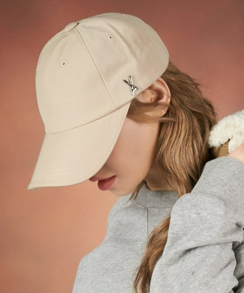 VARZAR(バザール)/Silver stud over fit ball cap/シルバー スタッズ オーバーフィット ベースボール キャップ | IL5232015 | ベージュ