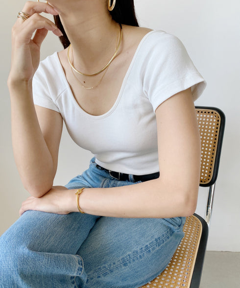 メタルラウンド レイヤード チョーカー ネックカフ | MD4231013 | シルバー