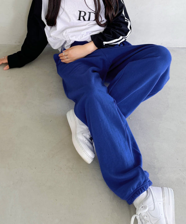 【S ~XXLサイズ対応】カラー ワイド ルーズ ビッグ オーバーサイズ スウェットパンツ | IM2232021 | ブルー