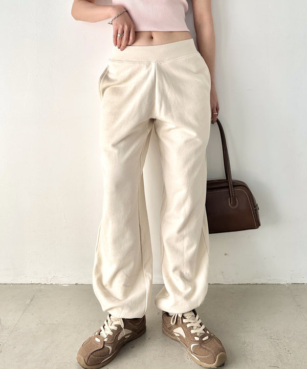 【S ~XXLサイズ対応】カラー ワイド ルーズ ビッグ オーバーサイズ スウェットパンツ | IM2232021 | アイボリー