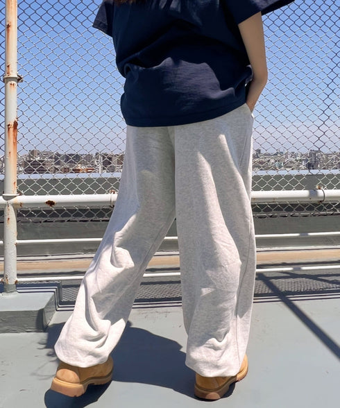 【S ~XXLサイズ対応】カラー ワイド ルーズ ビッグ オーバーサイズ スウェットパンツ | IM2232021 | オートミール