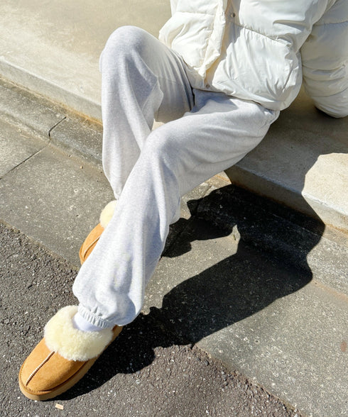 【S ~XXLサイズ対応】カラー ワイド ルーズ ビッグ オーバーサイズ スウェットパンツ | IM2232021 | オートミール