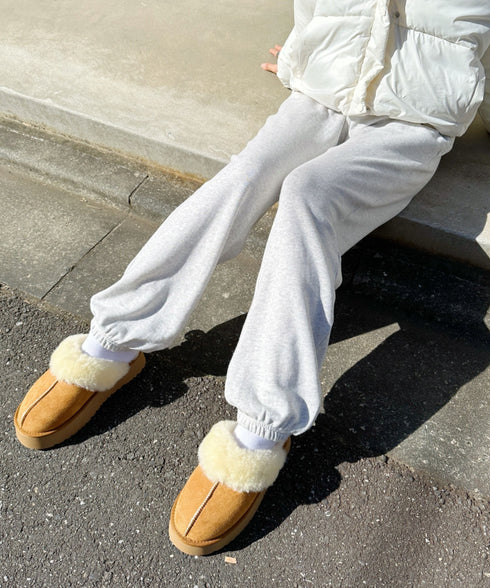 【S ~XXLサイズ対応】カラー ワイド ルーズ ビッグ オーバーサイズ スウェットパンツ | IM2232021 | オートミール
