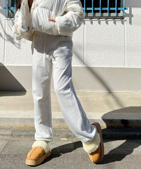 【S ~XXLサイズ対応】カラー ワイド ルーズ ビッグ オーバーサイズ スウェットパンツ | IM2232021 | オートミール