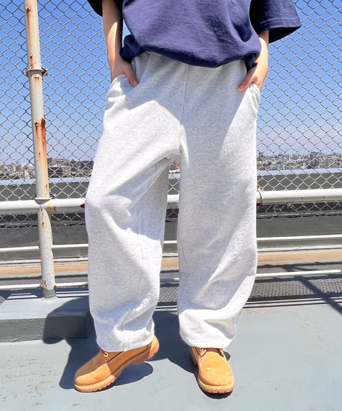 【S ~XXLサイズ対応】カラー ワイド ルーズ ビッグ オーバーサイズ スウェットパンツ | IM2232021 | オートミール
