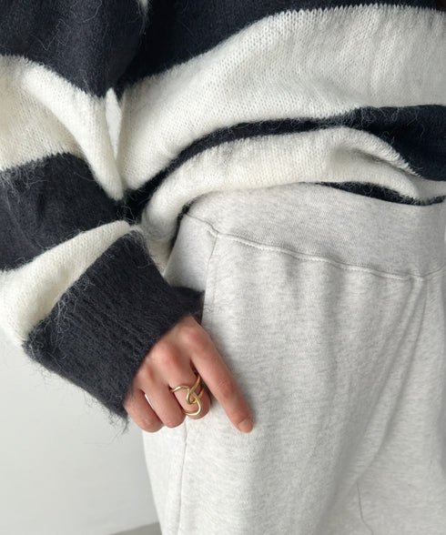 【S ~XXLサイズ対応】カラー ワイド ルーズ ビッグ オーバーサイズ スウェットパンツ | IM2232021 | オートミール